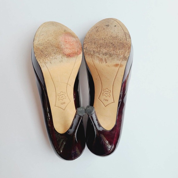 Joan & David Patent Leather Burgundy Platform Pumps Size‎ 7.5 - Picture 12 of 12